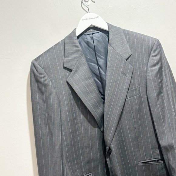 HICKEY FREEMAN Men’s Gray StripeLORO PIANA Sport Coat Suit Jacket Blazer 40 S - Picture 2 of 9